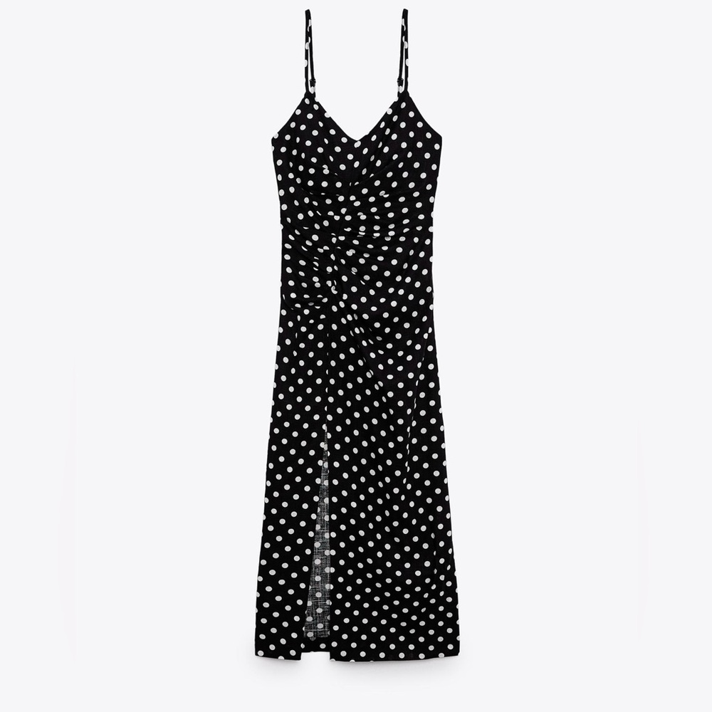 Zara Midi Dress with Slit Detail on the Leg